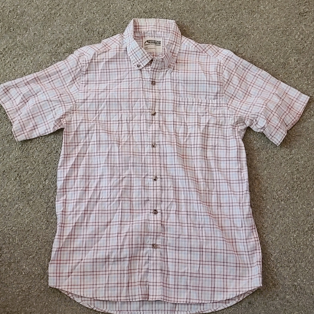 Mountain Khaki mens large short sleeve button up